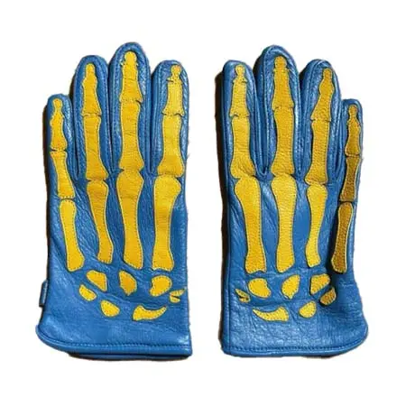 Supreme×vanson(シュプリーム×バンソン) 青黄レザー グローブ