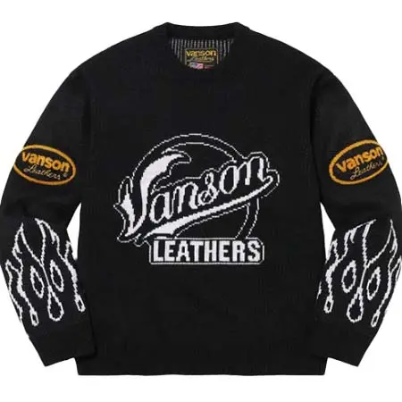 Supreme×vanson(シュプリーム×バンソン) 22ss Supreme Vanson Leathers Sweater