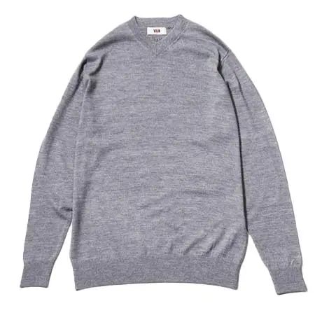 VAN JAC(ヴァンヂャケット) Vネックセーター＜エルボーパッチ＞