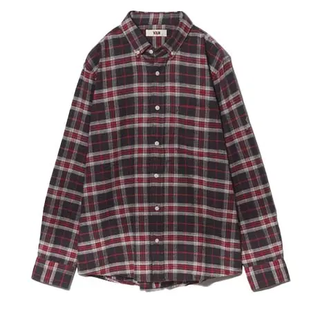 VAN JAC(ヴァンヂャケット) ショートBDシャツ＜チェック＞＜起毛＞