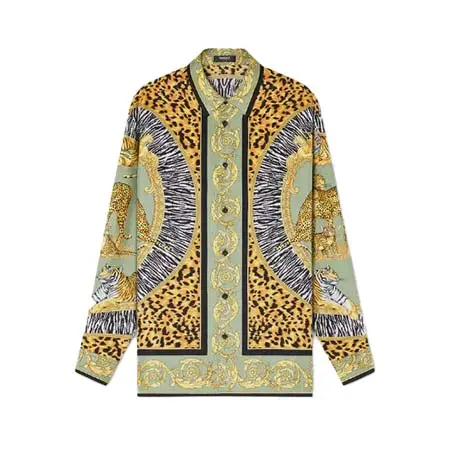 VERSACE(ヴェルサーチェ) シルク シャツ ワイルド キャッツ