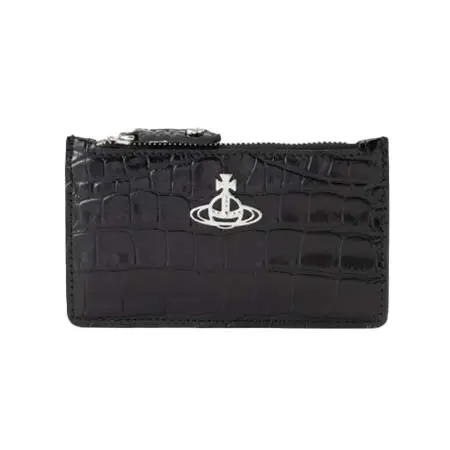 Vivienne Westwood(ヴィヴィアンウエストウッド) EMBOSS CROC LEATHER ファスナー付きカードケース