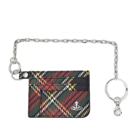 Vivienne Westwood(ヴィヴィアンウエストウッド) SAFFIANO PRINTED チェーン付カードケース