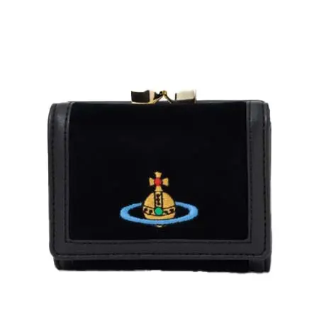 Vivienne Westwood(ヴィヴィアンウエストウッド) VELVET 口金三つ折り財布