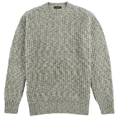 ZANONE(ザノーネ) ウール・スリムフィットクルーネック ミリタリー