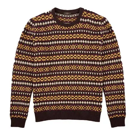 ZANONE(ザノーネ) ジーロンウール・スリムフィットクルーネック ブラウン/マゼンタ