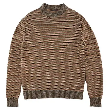 ZANONE(ザノーネ) ジーロンウール・スリムフィットクルーネック ベージュ＋セージ＋キャメル＋ブルー