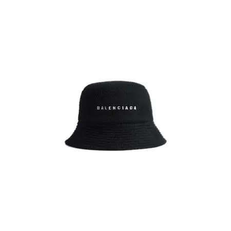 BALENCIAGA CAP(バレンシアガ) キャップ ブラック/ホワイト の ウィメンズ Loop Sports Icon バケットハット