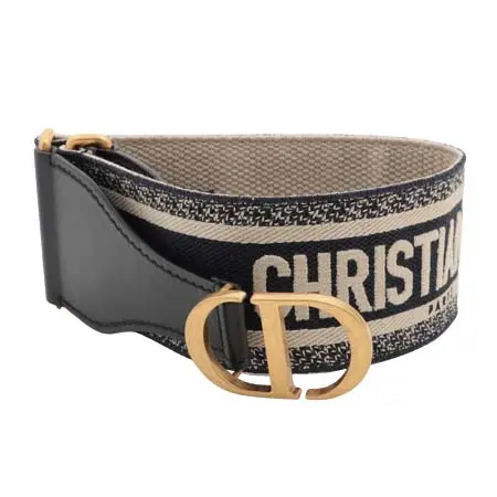 DIOR BELT(ディオール) ベルト 70 キャンバス×レザー ネイビー