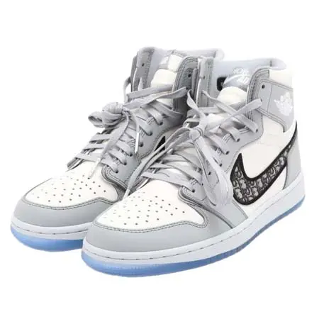 DIOR HI-CUT SNEAKERS(ディオール) ハイカットスニーカー NIKE 26.0cm グレー