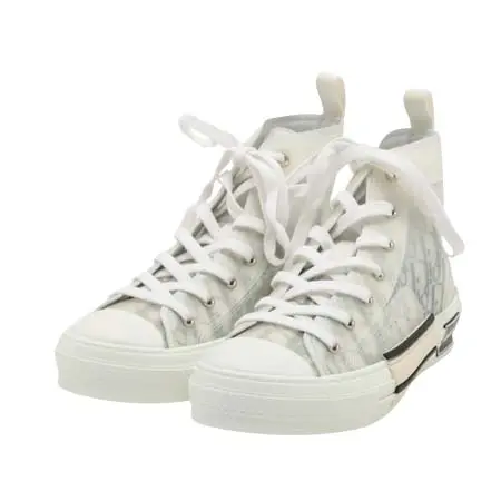 DIOR HI-CUT SNEAKERS(ディオール) ハイカットスニーカー 40 メンズ ホワイト WALK’N’DIOR スターエンボス