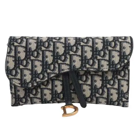 DIOR WALLET(ディオール) 財布  オブリーク サドル キャンバス 財布 ネイビー