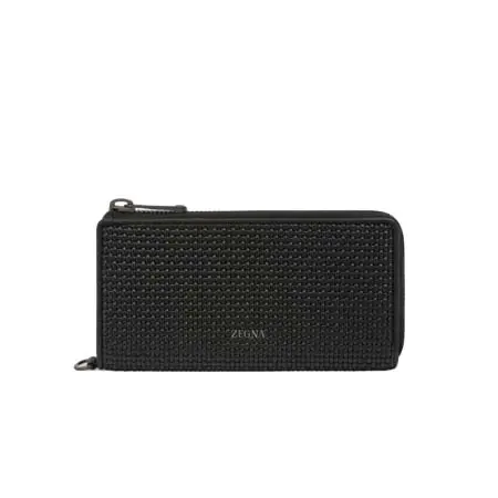 Ermenegildo Zegna WALLET(エルメネジルドゼニア) ウォレット PELLETESSUTA? レザー CONTINENTAL スマートフォン ウォレット