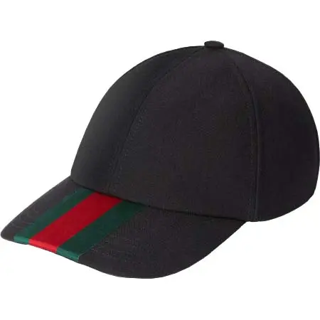 GUCCI CAP(グッチ) キャップ ウェブ ストライプ付き キャンバス ベースボールキャップ