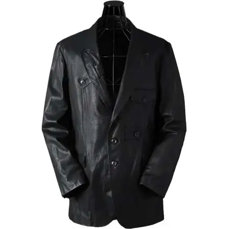 ISAMU KATAYAMA BACKLASH LEATHER JACKET(イサムカタヤマバックラッシュ) レザージャケット XX Yohji Yamamoto MONOCHROME LUXURY STEER “GARMENT-WASH” SUIT JACKET WITH TAB DETAILS