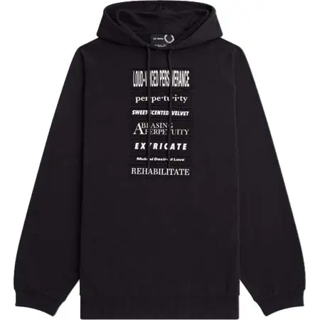 RAF SIMONS x FRED PERRY(ラフシモンズ×フレッドペリー) Printed Patch Hooded Sweatshirt