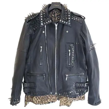 Roen LEATHER JACKET(ロエン) レザージャケット REMAKE STUDS RIDERS JKT