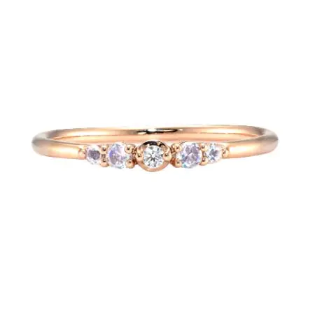 STAR JEWELRY RING(スタージュエリー) リング K10 リング DIAMOND & BLUE MOONSTONE RING