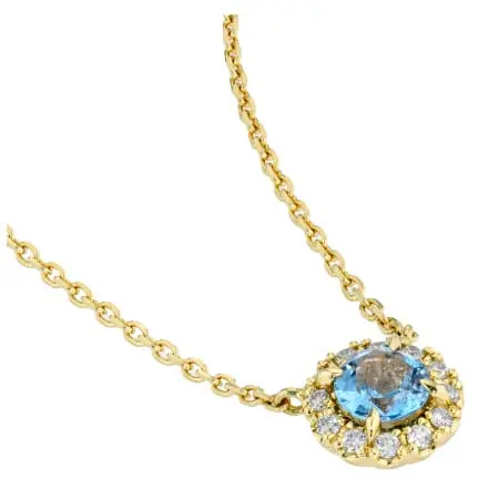 STAR JEWELRY NECKLACE(スタージュエリー) ネックレス K18 ネックレス HALO SANTA MARIA AQUAMARINE