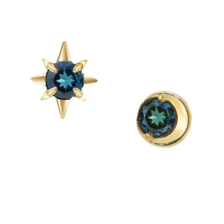 STAR JEWELRY PIERCE(スタージュエリー) ピアス K10 ピアス MOON&SUN PIERCED EARRINGS