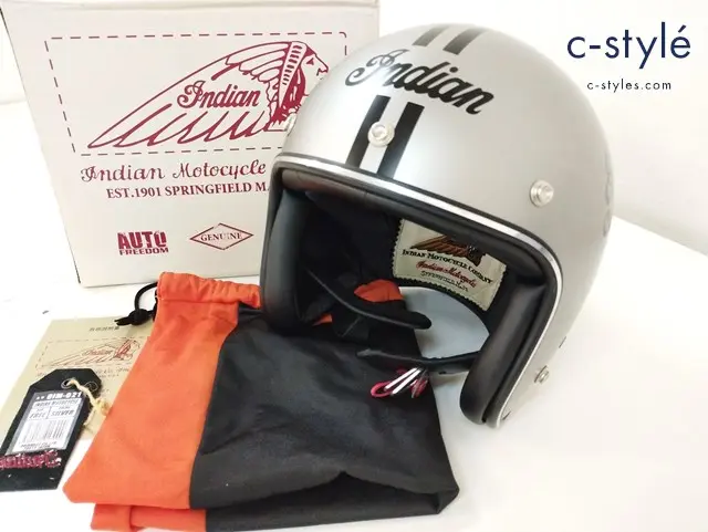 Indian Motorcycle インディアンモーターサイクル ジェットヘルメット FREE シルバー SILVER 0IM-012