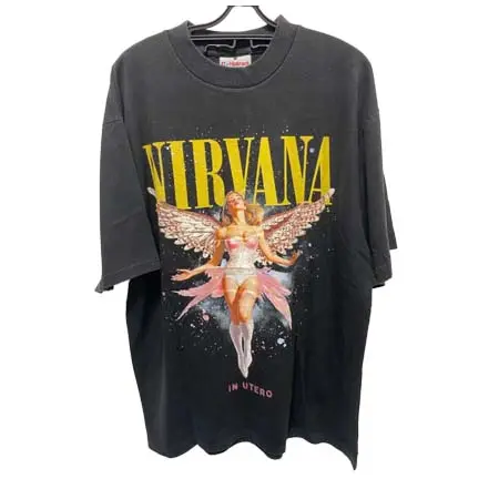 バンドTシャツ ブート品(BAND T-SHIRT BOOTLEG) NIRVANA IN UTERO THAILAND BOOTLEG BLACK