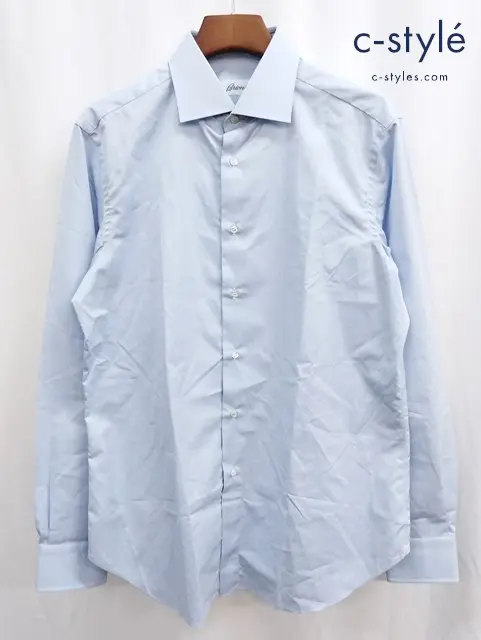 Brioni ブリオーニ Yシャツ 42 16・1/2 ブルー 長袖 イタリア製