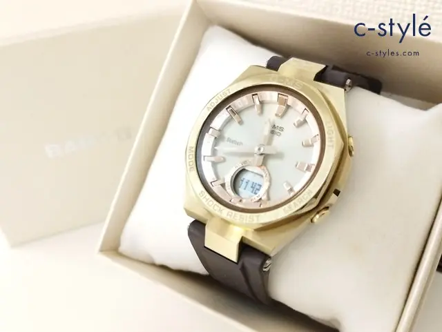 CASIO カシオ 腕時計 ブラウン×ホワイト系 Baby-G MSG-B100 タフソーラー レディース