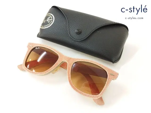 Ray-Ban レイバン サングラス オレンジ系 RB2140-F(11653C) WAYFARER デニム イタリア製