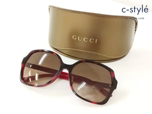 GUCCI グッチ サングラス 60□16 140 レッド×ブラック GG3595/F/S イタリア製