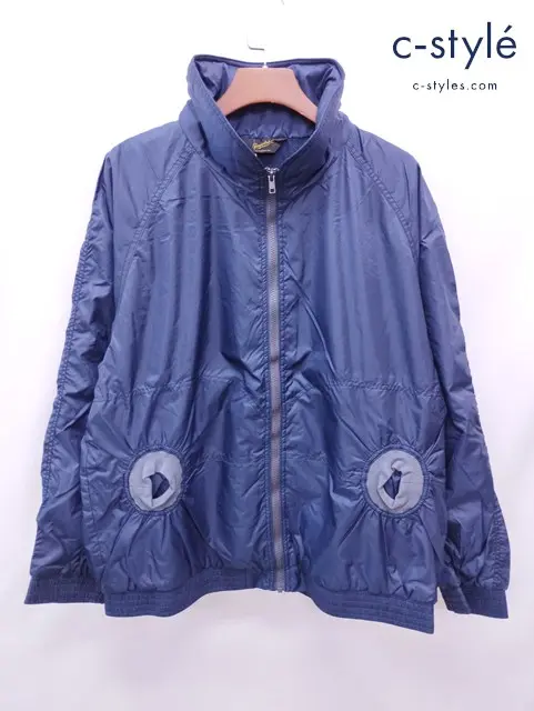 TENDERLOIN テンダーロイン ナイロンジャケット L ネイビー ロゴプリント 日本製