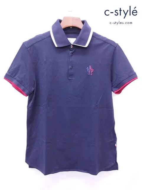 MONCLER モンクレール ポロシャツ L ネイビー 半袖