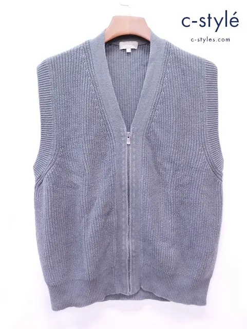 MARGARET HOWELL マーガレットハウエル ベスト M グレー ジップ 579-2160005