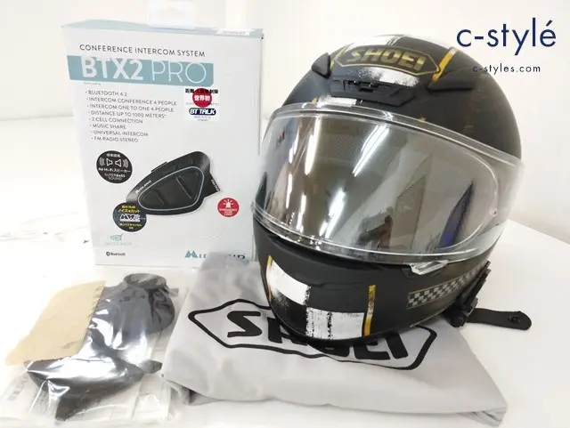 SHOEI フルフェイス XL 61cm ブラック系 Z-7 TERMINUS MIDLAND BTX2 PRO インカム付き