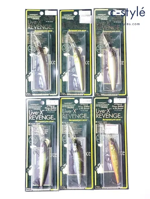 megabass メガバス Live-X REVENGE ルアー SG AYU / SGシャッド / GG OIKAWA♂ 等 計6点 ダイビングミノー