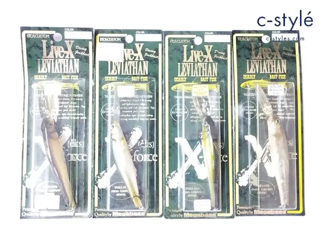 megabass メガバス Live-X LEVIATHAN ルアー SGカープ CPファントム 等 計4点 ライフライクミノー