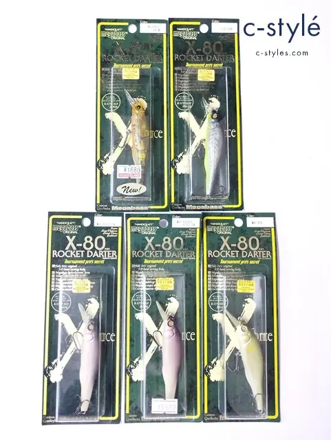 megabass メガバス X-80 ROCKET DARTER PAT. ルアー MAT AYU / ELEGY-BONE 等 計5点 ミノー