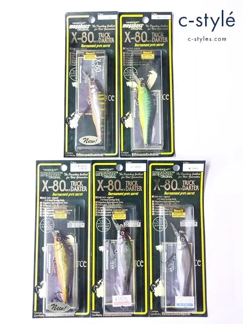 megabass メガバス X-80 TRICK DARTER PAT.P ルアー MG GOAYU / YMC / MAT-TIGER 等 計5点 ミノー