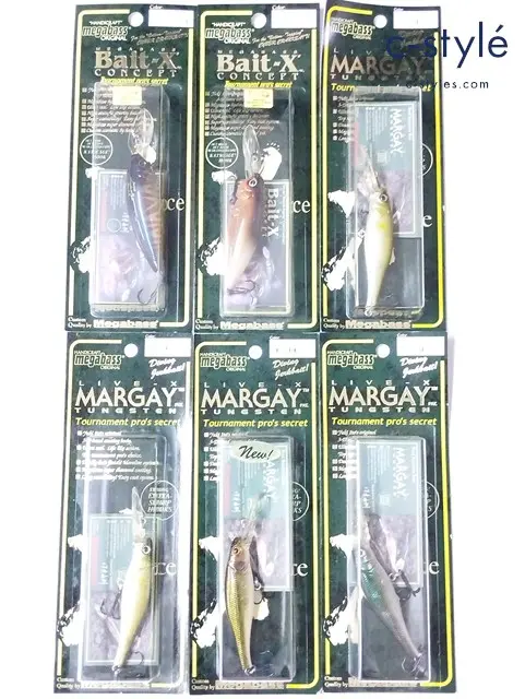 megabass メガバス LIVE-X MARGAY TUNGSTEN 4点 Bait-X 2点 ルアー 計6点 PM AYU / TLO / MGKAWAMUTSU 等