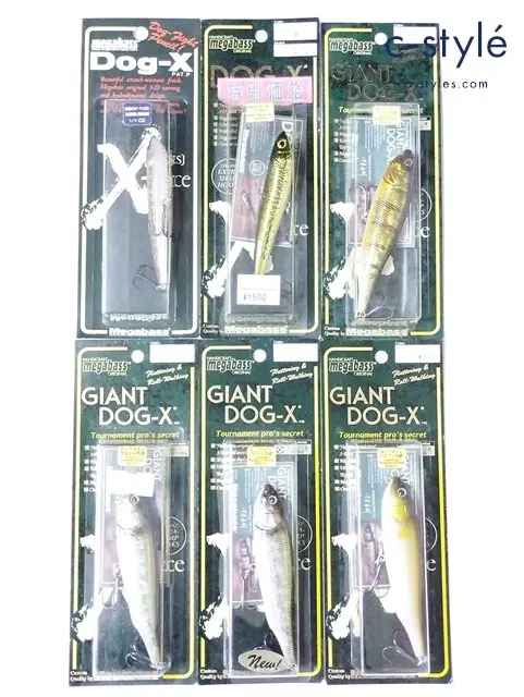 megabass メガバス Dog-x 2点 / GIANT DOG-X 4点 ルアー 計6点 GGPERCH / PM AYU / M BASS 等