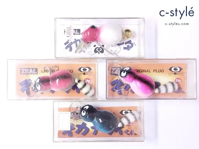 ZEAL ズイール デカアライくん + デカピンクのパンダ ルアー 計4点 赤 青 ピンク