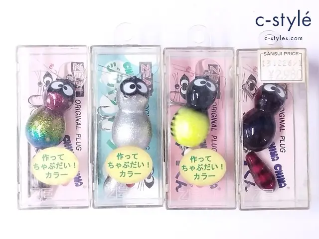 ZEAL ズイール CHIMA CHIMA アライくん ルアー 計4点 赤 銀 黄