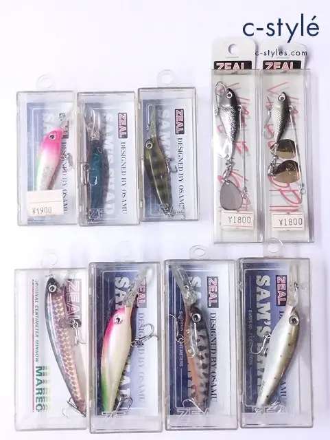 ZEAL ズイール VIBLE SPIN / MAREO / SAM’S SHAD ルアー 計9点