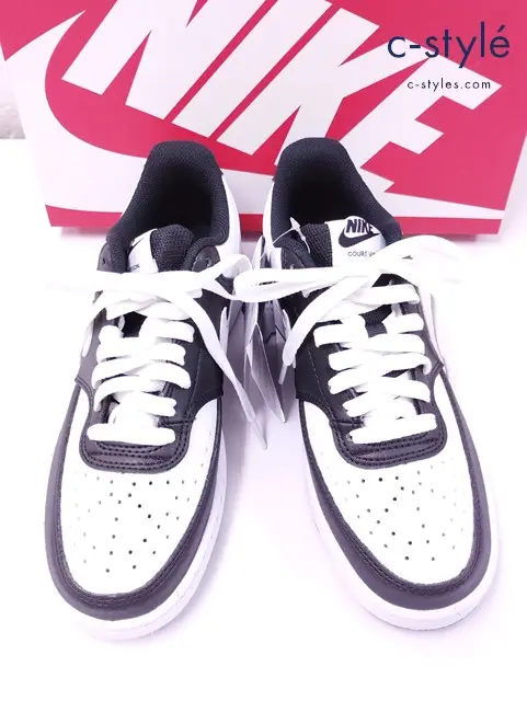 NIKE ナイキ スニーカー 23.0cm ホワイト×ブラック W COURT VISION LO NN DH3158-003 レディース