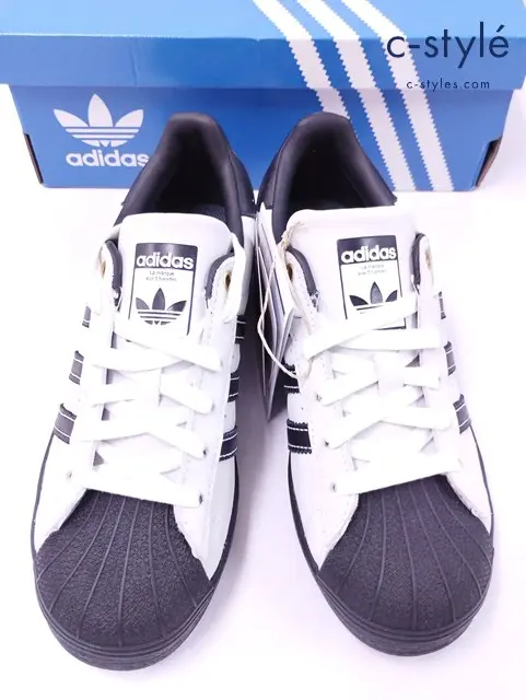 adidas アディダス スニーカー 22.5cm ホワイト×ブラック SUPERSTAR GTX IF6162 レディース