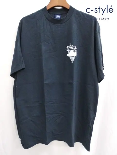 Stussy ステューシー Tシャツ XL ブラック CUSTOMADE NEW SLICK FLAVOR