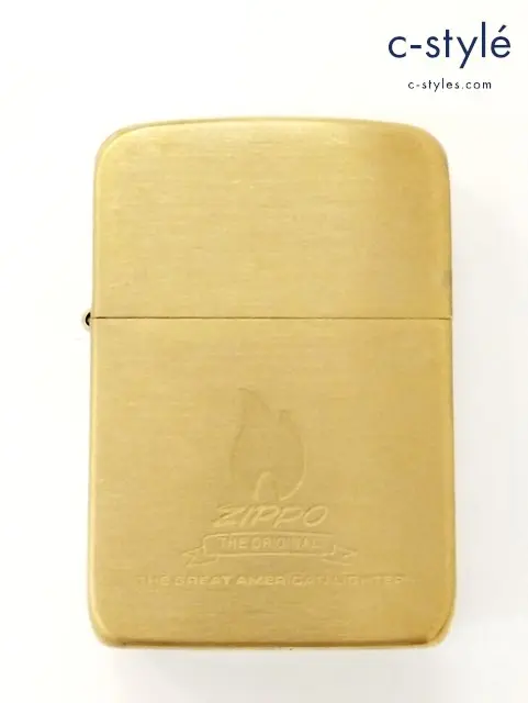 ZIPPO ジッポー オイルライター THE ORIGINAL THE GREAT AMERICAN LIGHTER ブラス ゴールド 2002年