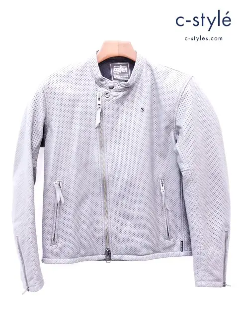 KADOYA カドヤ ジャケット M グレー 牛革 PL-SW バイクウェア