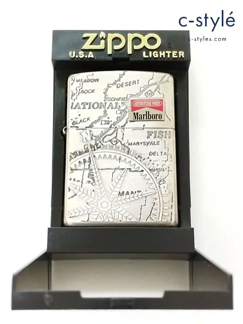 ZIPPO ジッポー オイルライター Marlboro シルバー 2001年 喫煙具 嗜好品 マールボロ