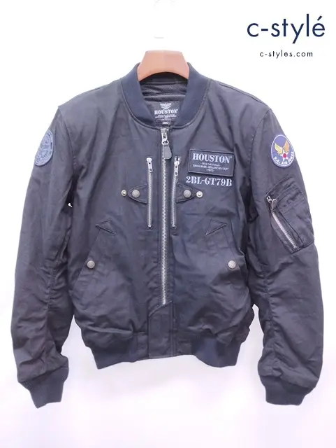 HOUSTON ヒューストン ジャケット M ブラック HTVA-2012S KATANA